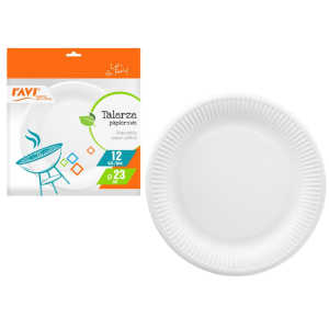 Talerze papierowe 23cm 12 sztuk RAVI